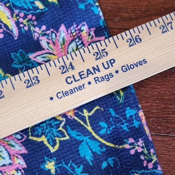 Sundance Floral Thermal Long Sleeve Top, Blue/Pink, Size M - Picture 7 of 7